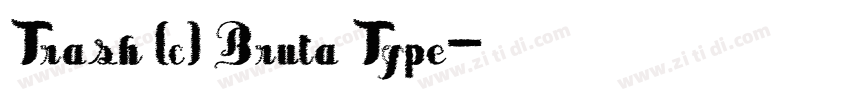 Trash (c) Bruta Type字体转换